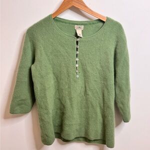 L.L. Bean Cashmere 100% Women's Green  Sweater